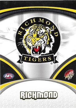 2007 Select AFL Supreme #136 Richmond Tigers Front